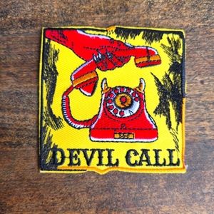 Devil Call Satan Vintage Embroidered Iron on Patch